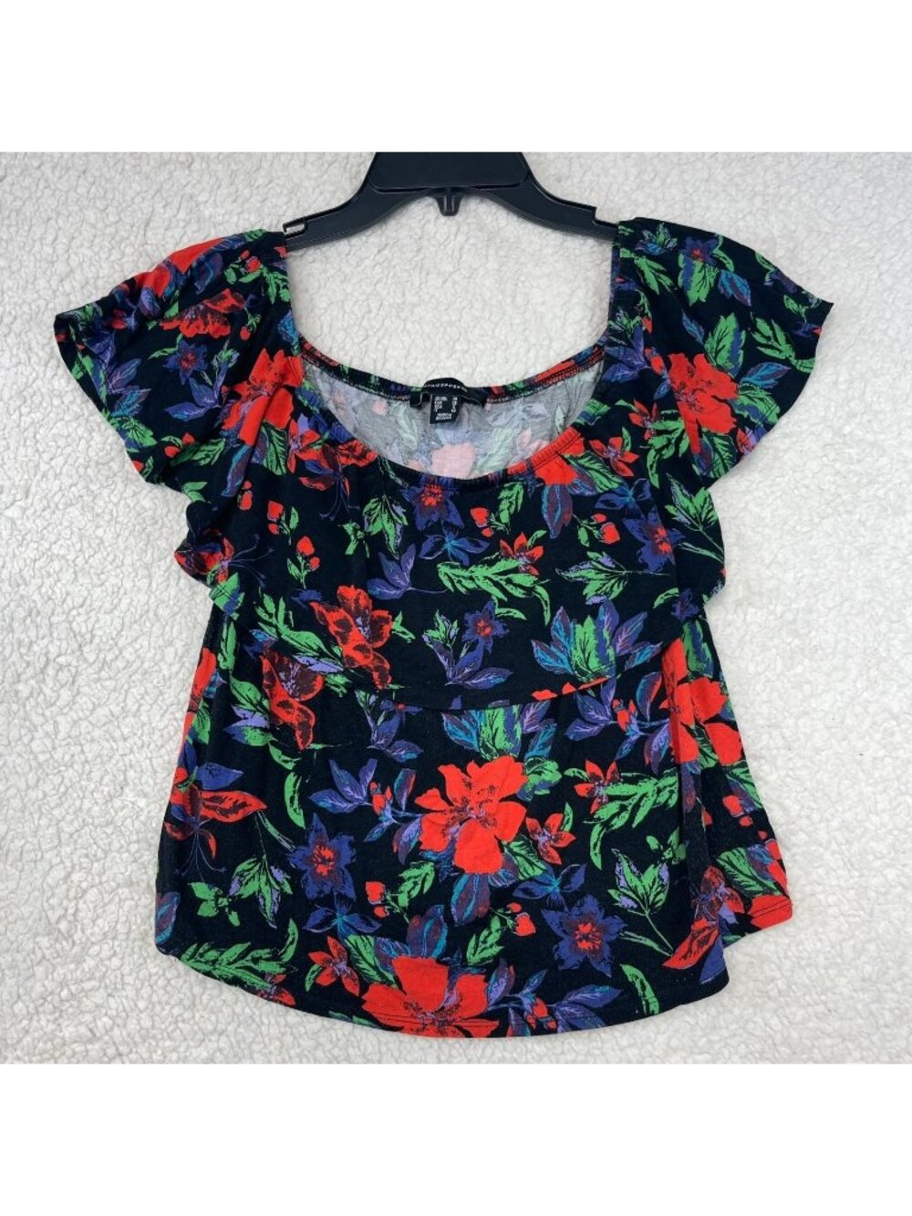Atmosphere Floral Off Shoulder Ruffle Blouse Women's US 6